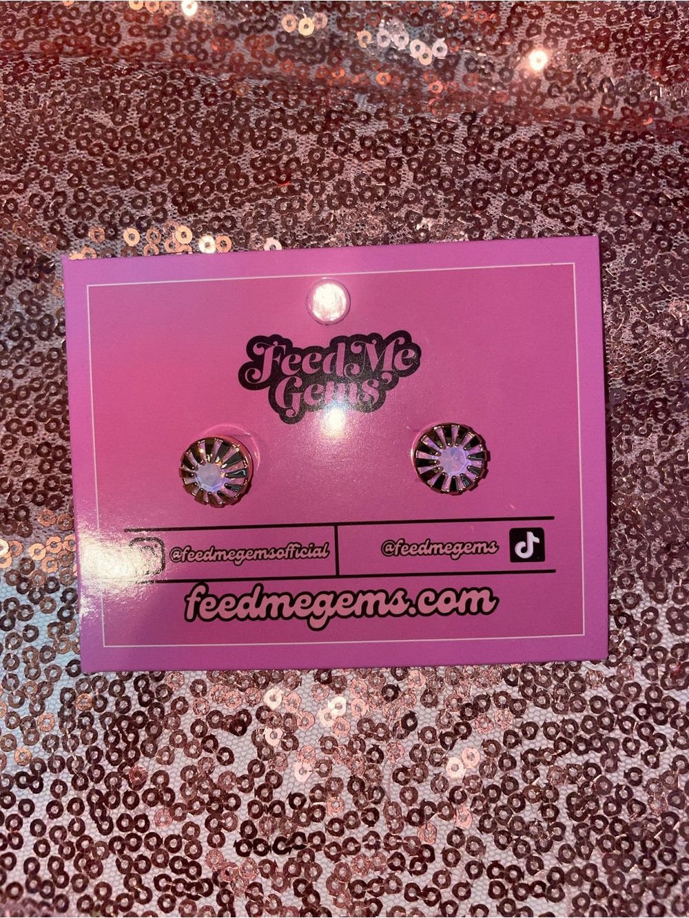 Feed Me Gems “bloom” stud earrings
